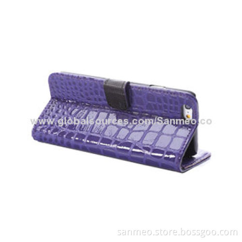 Leather Mobile Phone Case for iPhone 6, Perfectly Fits the Shape, Alligator Pattern, Holder, WalletNew
